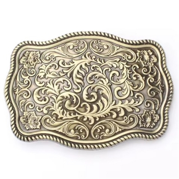 Belt Buckle | Bronze | Botanical Pattern